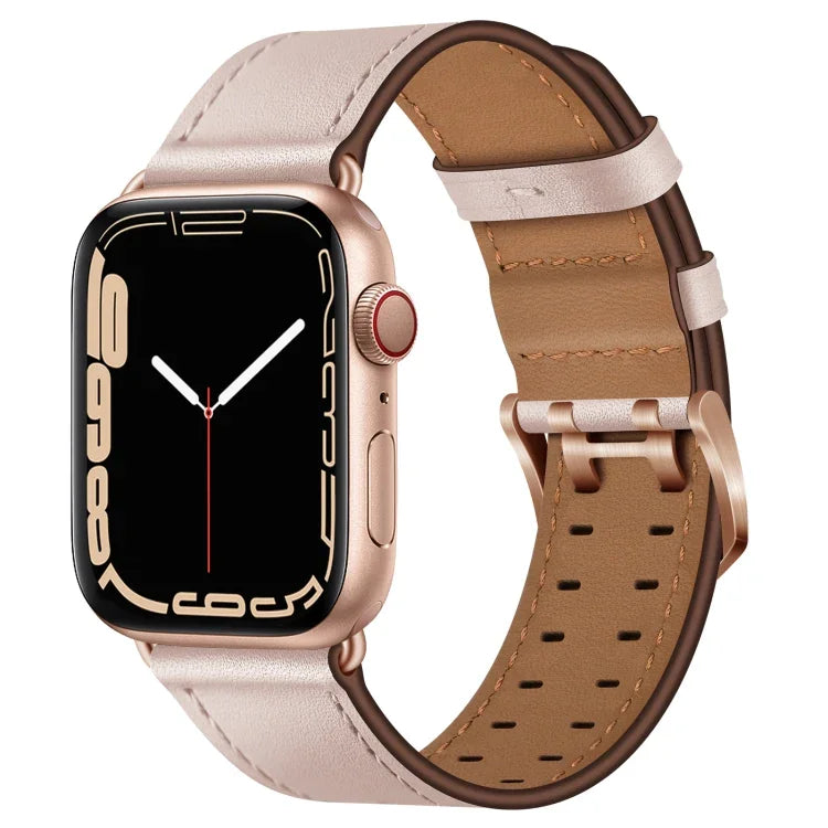 ダブルバックルレザーワッチバンド Apple Watchシリーズ用, 7 41mm / 6&SE&5&4 40mm / 3&2&1 38mm, 7 45mm / 6&SE&5&4 44mm / 3&2&1 42mm