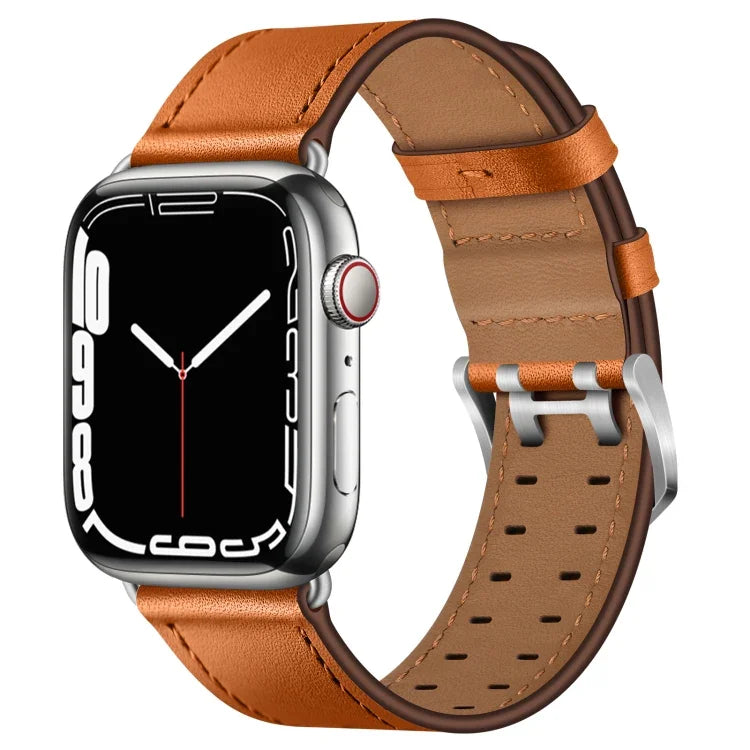 ダブルバックルレザーワッチバンド Apple Watchシリーズ用, 7 41mm / 6&SE&5&4 40mm / 3&2&1 38mm, 7 45mm / 6&SE&5&4 44mm / 3&2&1 42mm