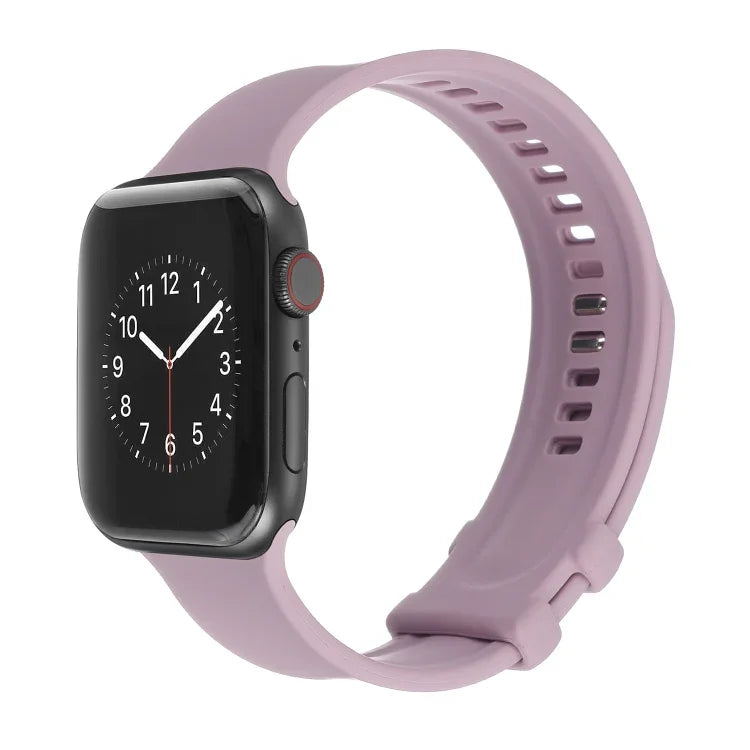 スクエアバックルシリコンウォッチバンド Apple Watchシリーズ用, 7 41mm / 6&SE&5&4 40mm / 3&2&1 38mm, 7 45mm / 6&SE&5&4 44mm / 3&2&1 42mm