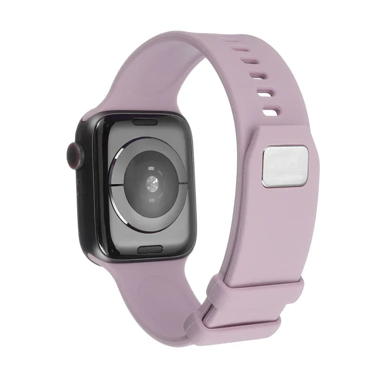 スクエアバックルシリコンウォッチバンド Apple Watchシリーズ用, 7 41mm / 6&SE&5&4 40mm / 3&2&1 38mm, 7 45mm / 6&SE&5&4 44mm / 3&2&1 42mm