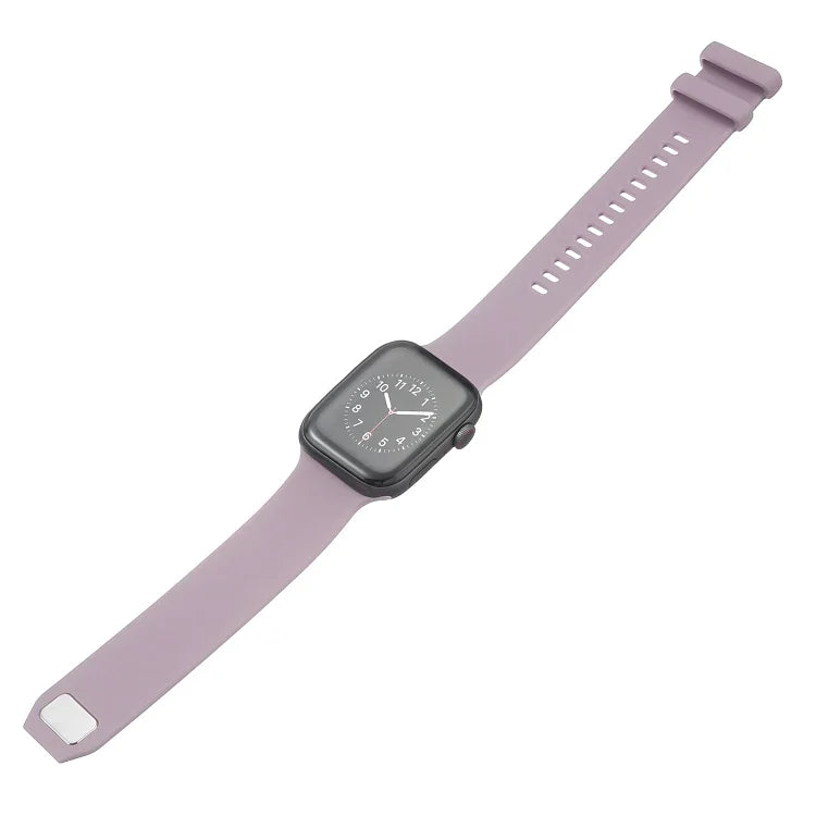 スクエアバックルシリコンウォッチバンド Apple Watchシリーズ用, 7 41mm / 6&SE&5&4 40mm / 3&2&1 38mm, 7 45mm / 6&SE&5&4 44mm / 3&2&1 42mm