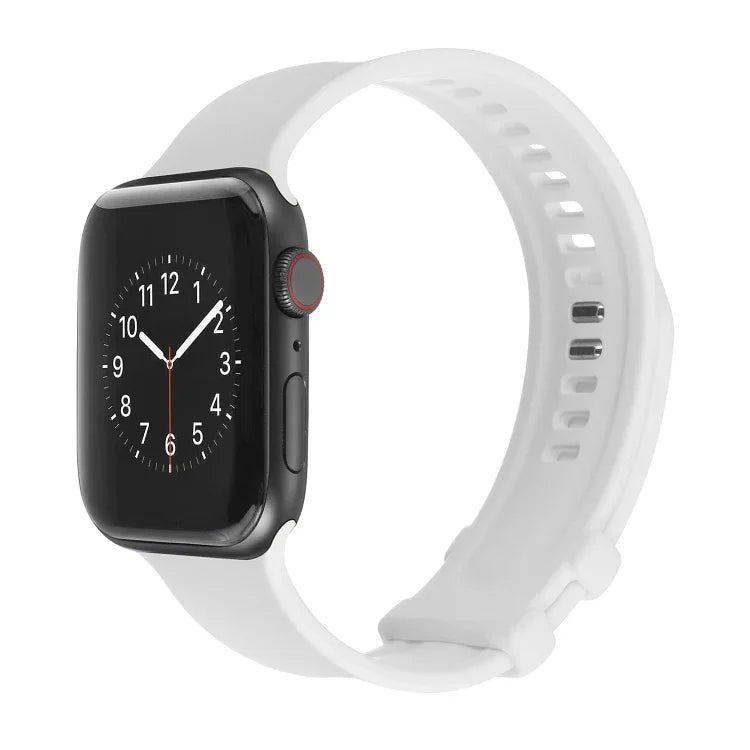 スクエアバックルシリコンウォッチバンド Apple Watchシリーズ用, 7 41mm / 6&SE&5&4 40mm / 3&2&1 38mm, 7 45mm / 6&SE&5&4 44mm / 3&2&1 42mm