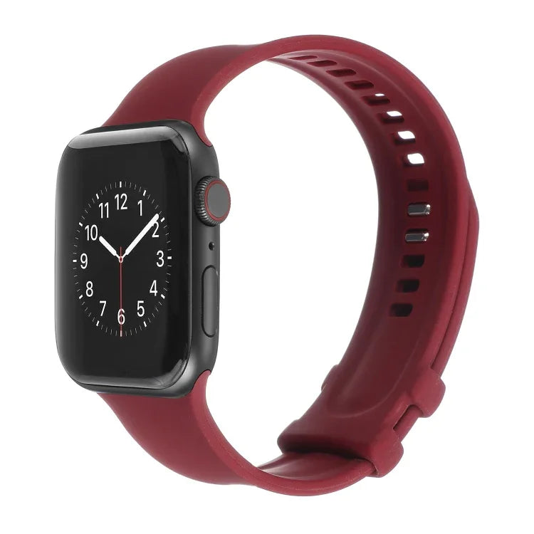 スクエアバックルシリコンウォッチバンド Apple Watchシリーズ用, 7 41mm / 6&SE&5&4 40mm / 3&2&1 38mm, 7 45mm / 6&SE&5&4 44mm / 3&2&1 42mm