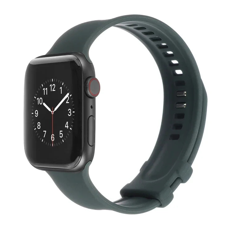 スクエアバックルシリコンウォッチバンド Apple Watchシリーズ用, 7 41mm / 6&SE&5&4 40mm / 3&2&1 38mm, 7 45mm / 6&SE&5&4 44mm / 3&2&1 42mm