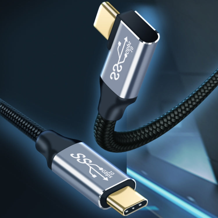 10Gbps USB-C / Type-C オスストレート-オスL字型充電データ転送ケーブル、50cm、1m、1.5m、2m、3m