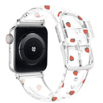 スクエアバックル透明ウォッチバンド Apple Watchシリーズ用 7 41mm / 6&SE&5&4 40mm / 3&2&1 38mm、7 45mm / 6&SE&5&4 44mm / 3&2&1 42mm