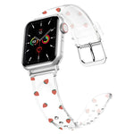 スクエアバックル透明ウォッチバンド Apple Watchシリーズ用 7 41mm / 6&SE&5&4 40mm / 3&2&1 38mm、7 45mm / 6&SE&5&4 44mm / 3&2&1 42mm