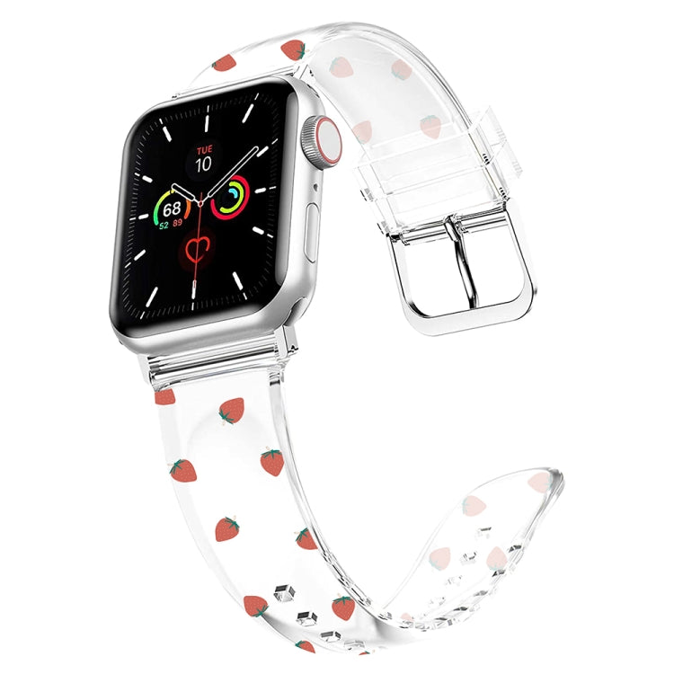 スクエアバックル透明ウォッチバンド Apple Watchシリーズ用 7 41mm / 6&SE&5&4 40mm / 3&2&1 38mm、7 45mm / 6&SE&5&4 44mm / 3&2&1 42mm
