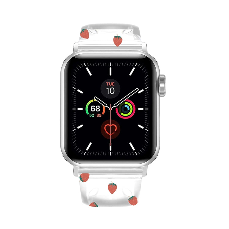 スクエアバックル透明ウォッチバンド Apple Watchシリーズ用 7 41mm / 6&SE&5&4 40mm / 3&2&1 38mm、7 45mm / 6&SE&5&4 44mm / 3&2&1 42mm