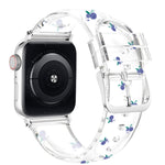 スクエアバックル透明ウォッチバンド Apple Watchシリーズ用 7 41mm / 6&SE&5&4 40mm / 3&2&1 38mm、7 45mm / 6&SE&5&4 44mm / 3&2&1 42mm