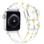 スクエアバックル透明ウォッチバンド Apple Watchシリーズ用 7 41mm / 6&SE&5&4 40mm / 3&2&1 38mm、7 45mm / 6&SE&5&4 44mm / 3&2&1 42mm