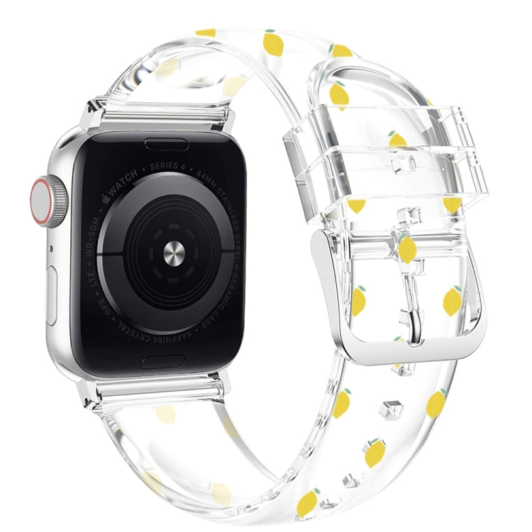 スクエアバックル透明ウォッチバンド Apple Watchシリーズ用 7 41mm / 6&SE&5&4 40mm / 3&2&1 38mm、7 45mm / 6&SE&5&4 44mm / 3&2&1 42mm