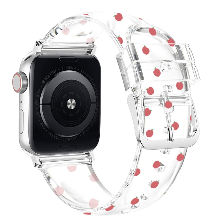 スクエアバックル透明ウォッチバンド Apple Watchシリーズ用 7 41mm / 6&SE&5&4 40mm / 3&2&1 38mm、7 45mm / 6&SE&5&4 44mm / 3&2&1 42mm