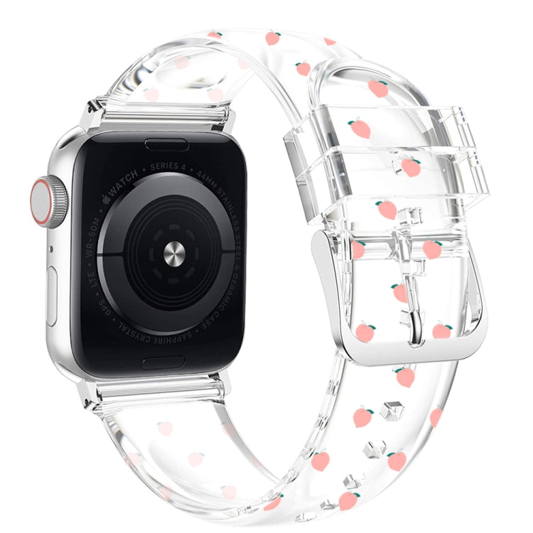 スクエアバックル透明ウォッチバンド Apple Watchシリーズ用 7 41mm / 6&SE&5&4 40mm / 3&2&1 38mm、7 45mm / 6&SE&5&4 44mm / 3&2&1 42mm