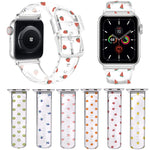 スクエアバックル透明ウォッチバンド Apple Watchシリーズ用 7 41mm / 6&SE&5&4 40mm / 3&2&1 38mm、7 45mm / 6&SE&5&4 44mm / 3&2&1 42mm