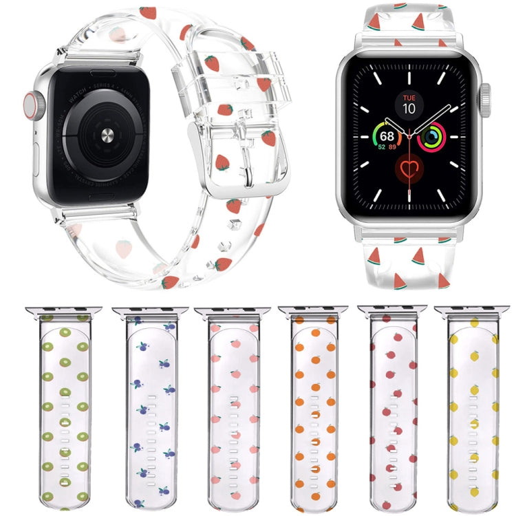スクエアバックル透明ウォッチバンド Apple Watchシリーズ用 7 41mm / 6&SE&5&4 40mm / 3&2&1 38mm、7 45mm / 6&SE&5&4 44mm / 3&2&1 42mm
