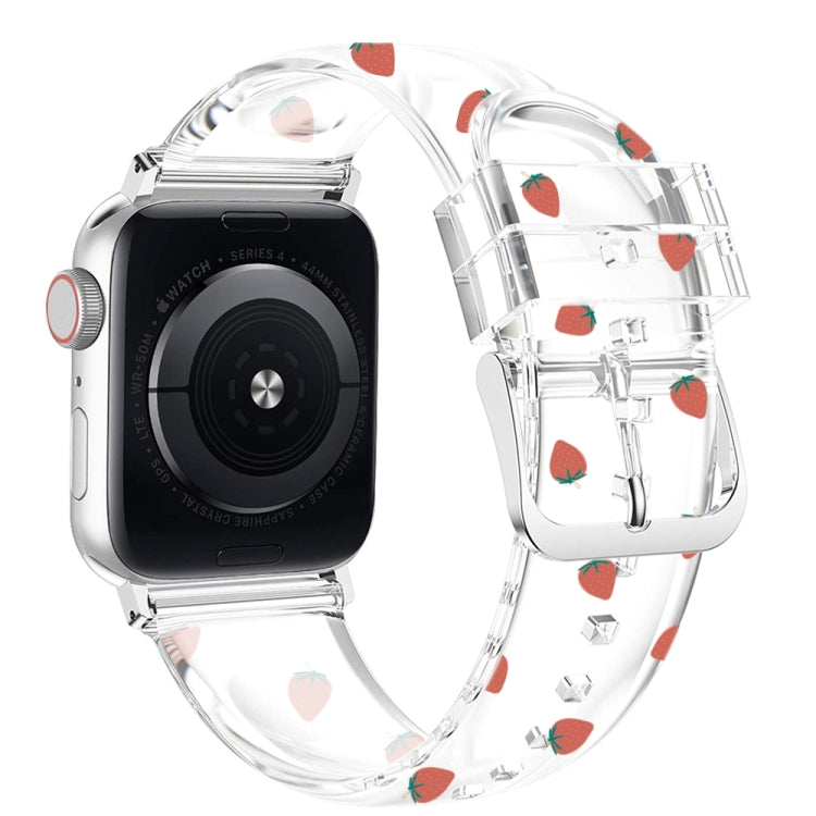 スクエアバックル透明ウォッチバンド Apple Watchシリーズ用 7 41mm / 6&SE&5&4 40mm / 3&2&1 38mm、7 45mm / 6&SE&5&4 44mm / 3&2&1 42mm