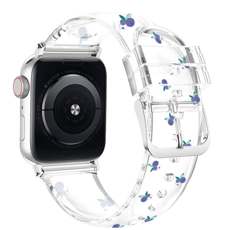 スクエアバックル透明ウォッチバンド Apple Watchシリーズ用 7 41mm / 6&SE&5&4 40mm / 3&2&1 38mm、7 45mm / 6&SE&5&4 44mm / 3&2&1 42mm