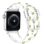 スクエアバックル透明ウォッチバンド Apple Watchシリーズ用 7 41mm / 6&SE&5&4 40mm / 3&2&1 38mm、7 45mm / 6&SE&5&4 44mm / 3&2&1 42mm