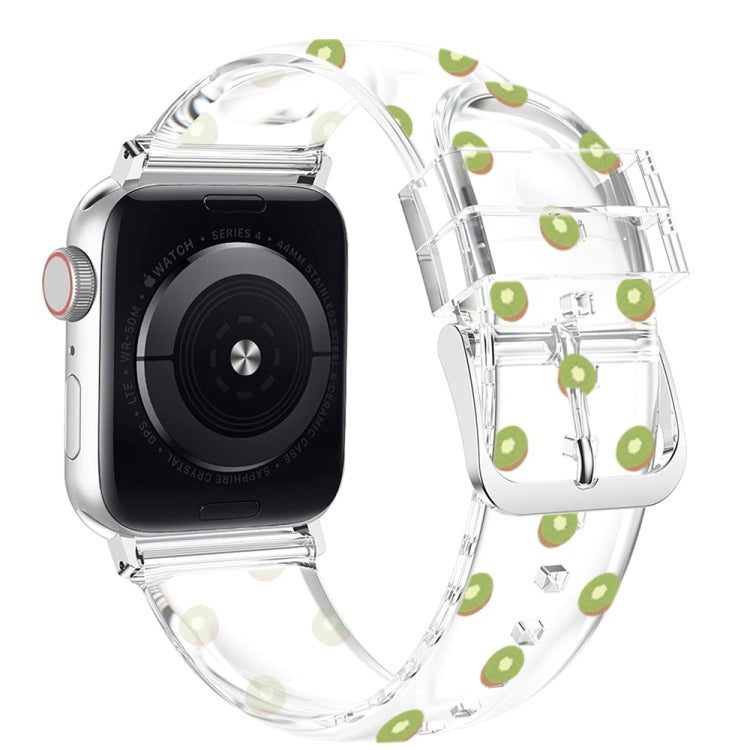 スクエアバックル透明ウォッチバンド Apple Watchシリーズ用 7 41mm / 6&SE&5&4 40mm / 3&2&1 38mm、7 45mm / 6&SE&5&4 44mm / 3&2&1 42mm