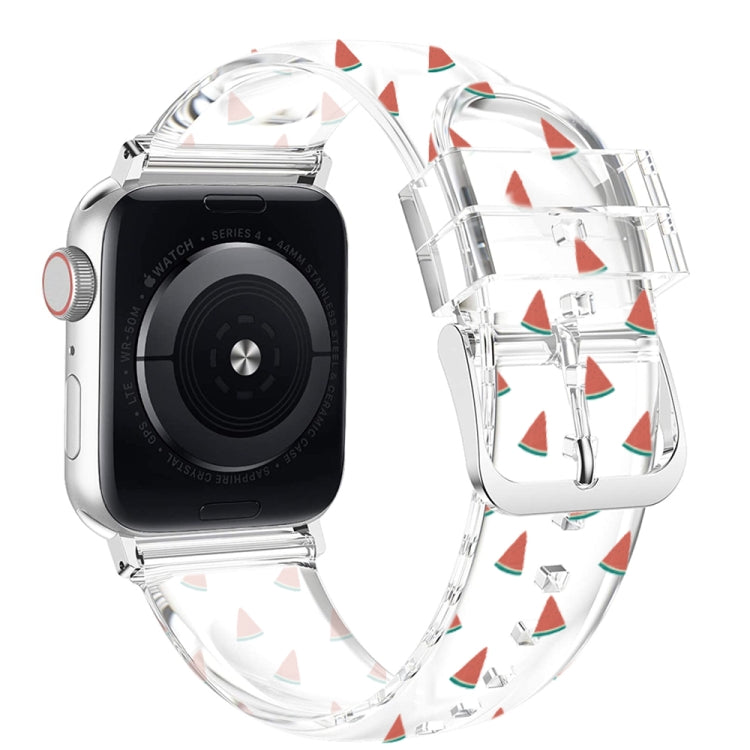 スクエアバックル透明ウォッチバンド Apple Watchシリーズ用 7 41mm / 6&SE&5&4 40mm / 3&2&1 38mm、7 45mm / 6&SE&5&4 44mm / 3&2&1 42mm