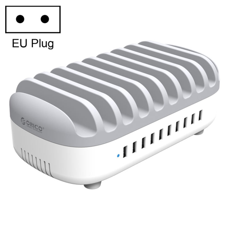 ORICO DUK-10P-DX 120W 5V 2.4A 10ポート USB充電ステーション、AUプラグ、EUプラグ、USプラグ、UKプラグ