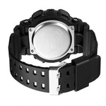SKMEI 1857 ステンレススチールバックル PUストラップ 防水電子時計