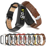MIJOBS メタルケース マイクロファイバー レザーウォッチバンド、Samsung Galaxy Fit 2用