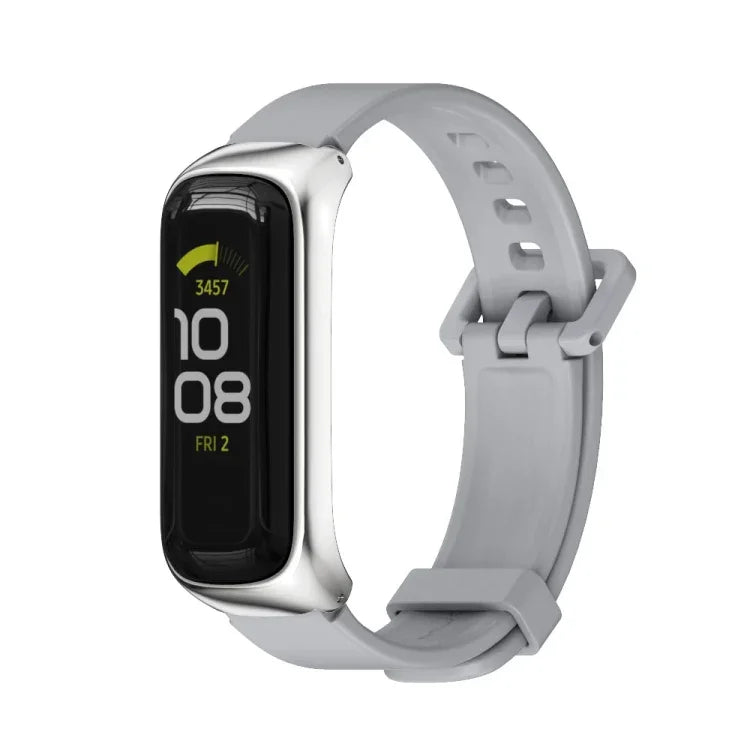 MIJOBS メタルケース シリコンウォッチバンド、Samsung Galaxy Fit 2用