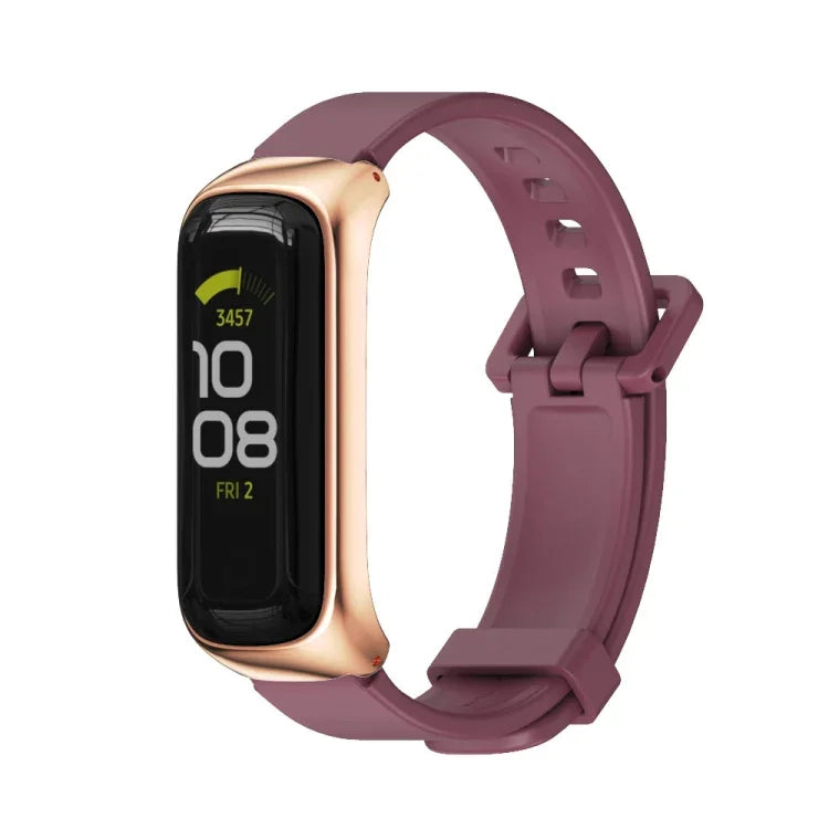 MIJOBS メタルケース シリコンウォッチバンド、Samsung Galaxy Fit 2用