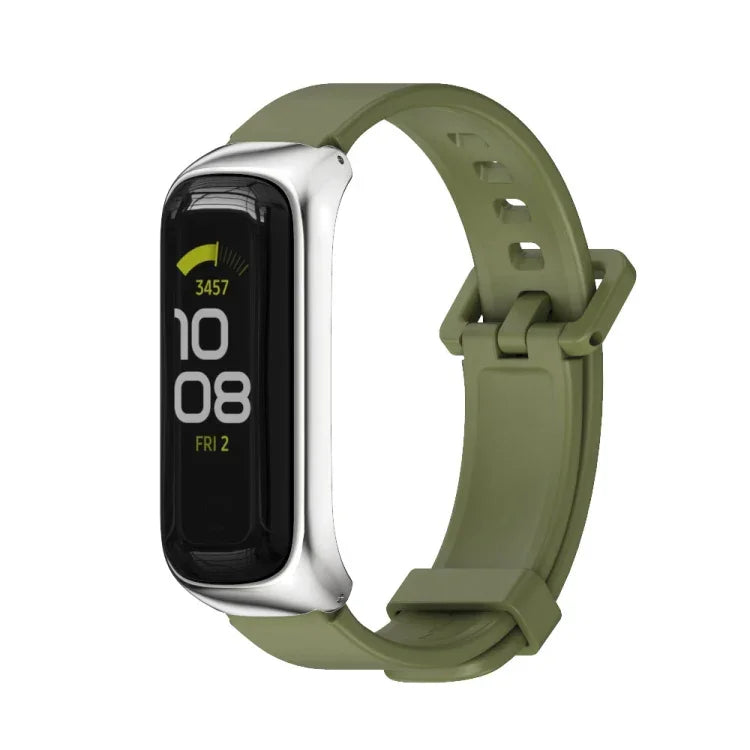MIJOBS メタルケース シリコンウォッチバンド、Samsung Galaxy Fit 2用