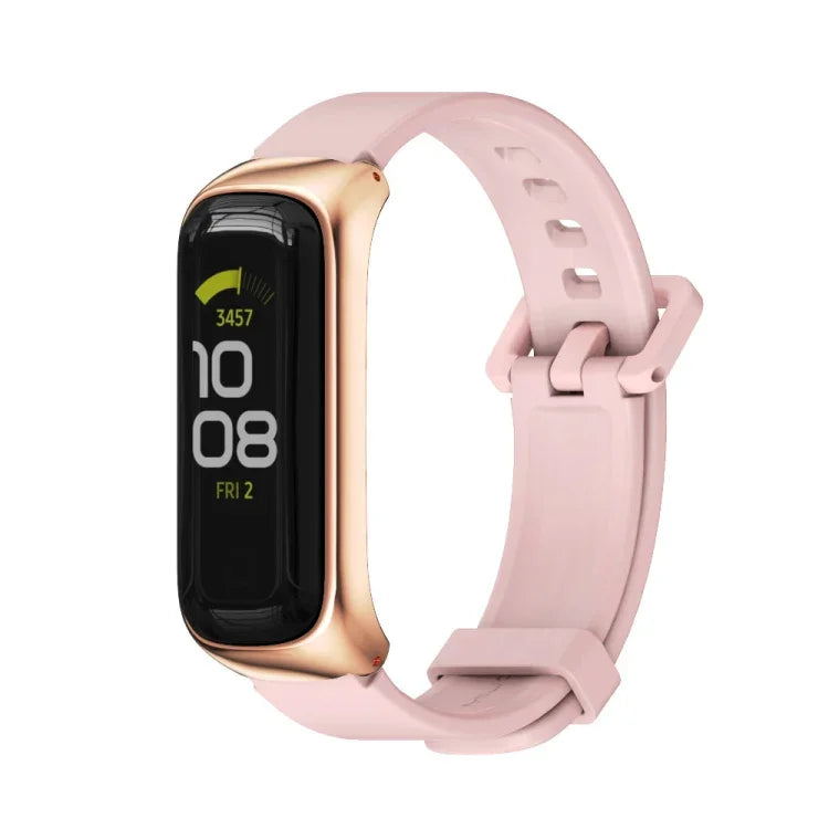 MIJOBS メタルケース シリコンウォッチバンド、Samsung Galaxy Fit 2用