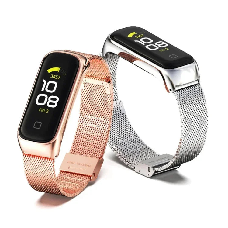 MIJOBS ミラノバックル ステンレススチールウォッチバンド、Samsung Galaxy Fit 2用