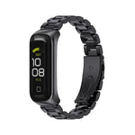 MIJOBS 三連メタル ステンレススチールウォッチバンド、Samsung Galaxy Fit 2用