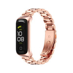MIJOBS 三連メタル ステンレススチールウォッチバンド、Samsung Galaxy Fit 2用