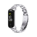 MIJOBS 三連メタル ステンレススチールウォッチバンド、Samsung Galaxy Fit 2用