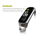 MIJOBS 三連メタル ステンレススチールウォッチバンド、Samsung Galaxy Fit 2用