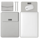 4in1 軽量携帯用レザーコンピューターバッグ、11/12インチ、13/14インチ、15.4/15.6/16.1インチ