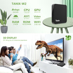 Tanix W2 Amlogic S905 クアッドコア スマートTVセットトップボックス、2G+16G、デュアルWiFi/BT付き2G+16G、デュアルWiFi/BT付き4G+32G、デュアルWiFi/BT付き4G+64G