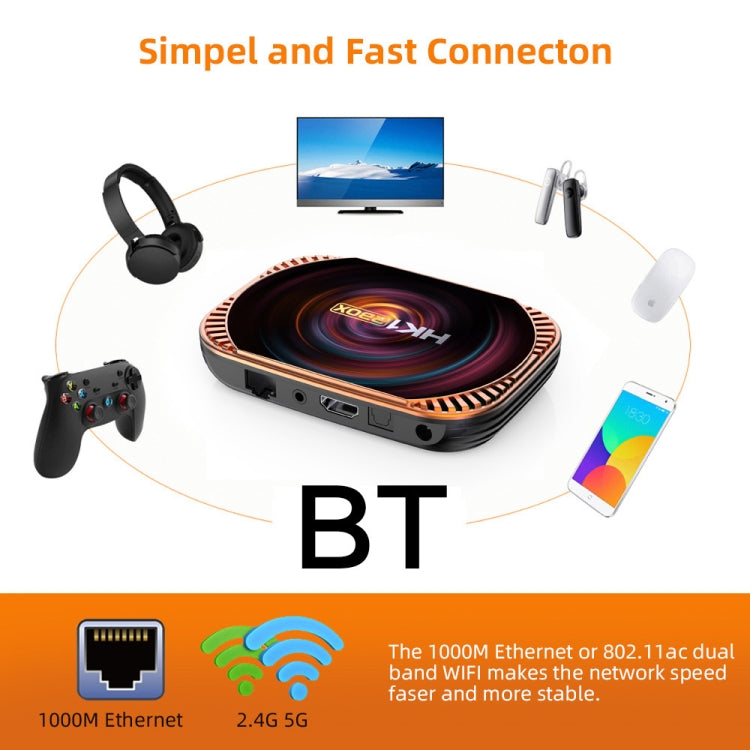 MECOOL HK1RBOX X4 4K TVボックス、Android 11 Amlogic S905X4 CPU リモコン付き、4GB+32GB、4GB+64GB、4GB+128GB