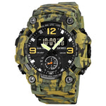SKMEI 1965 Stainless Steel Buckle PU Strap Waterproof Electronic Watch