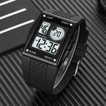 SKMEI 1967 ステンレススチールバックル PUストラップ 防水電子時計