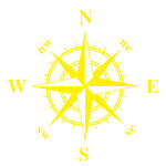 D-366 Compass Pattern Car Modified Decorative Sticker, D-366
