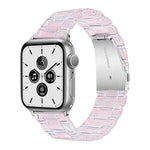 Three-Bead Translucent Watch Band For Apple Watch Series, 7 45mm / 6&SE&5&4 44mm / 3&2&1 42mm, 7 41mm / 6&SE&5&4 40mm / 3&2&1 38mm