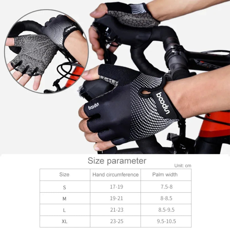 BOODUN 1096 滑り止め耐摩耗通気性フィットネススポーツシリコングローブ, S, M, XL