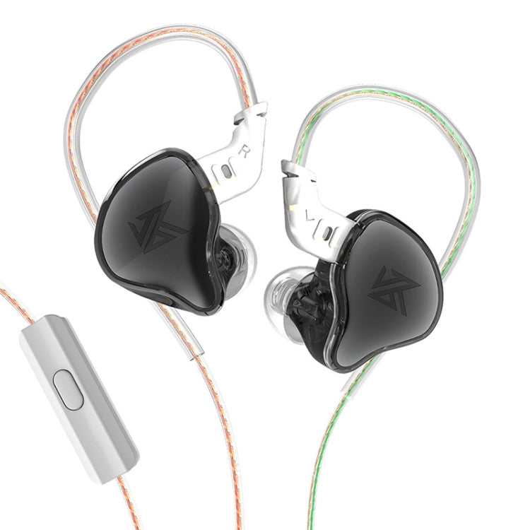 KZ-EDC 高コスパサブウーファー有線HIFIインイヤーヘッドホン、マイク付き、マイクなし