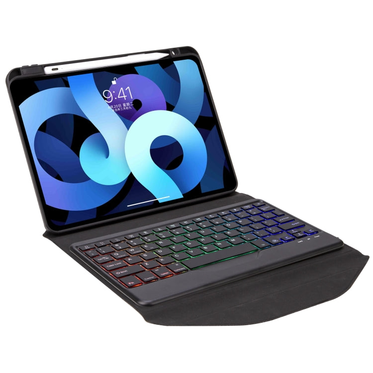 Z11BS ペンスロット バックライト Bluetoothキーボード レザータブレットケース、iPad Pro 11 2021/2020/2018用、iPad Air 11 2025 / 2024 / Air 5 / Air 4用、iPad 10.2 2021/2020/2019用