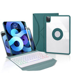 Z11BS ペンスロット バックライト Bluetoothキーボード レザータブレットケース、iPad Pro 11 2021/2020/2018用、iPad Air 11 2025 / 2024 / Air 5 / Air 4用、iPad 10.2 2021/2020/2019用