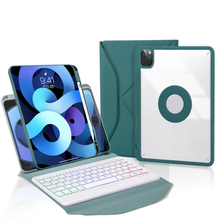 Z11BS ペンスロット バックライト Bluetoothキーボード レザータブレットケース、iPad Pro 11 2021/2020/2018用、iPad Air 11 2025 / 2024 / Air 5 / Air 4用、iPad 10.2 2021/2020/2019用