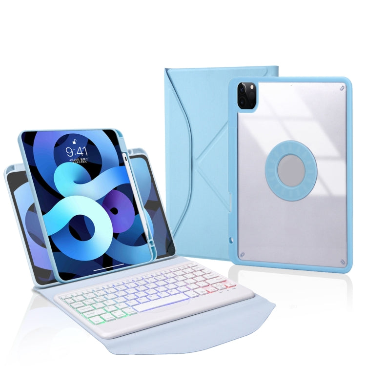 Z11BS ペンスロット バックライト Bluetoothキーボード レザータブレットケース、iPad Pro 11 2021/2020/2018用、iPad Air 11 2025 / 2024 / Air 5 / Air 4用、iPad 10.2 2021/2020/2019用